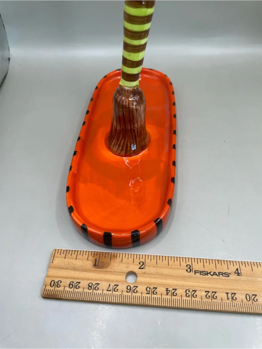 Pier 1 Imports READ Halloween WITCH Broom Salt and Pepper Shakers HOLDER ONLY!!